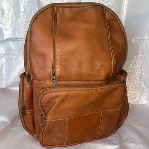 Saddle Brown All Leather Backpack